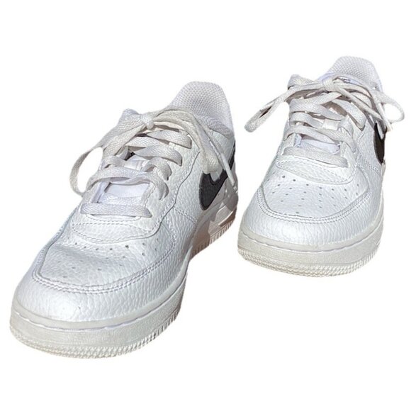 Nike Air Force 1 White Kids Model CZ1685-100 Size 1Y Swoosh Good Condition - Picture 2 of 7